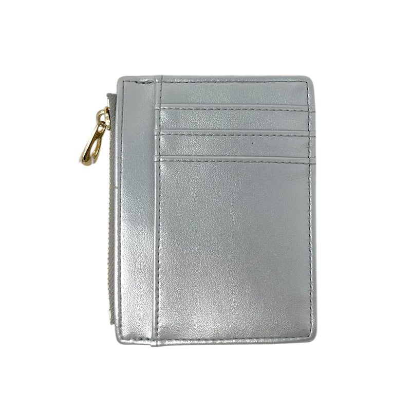 Tarjetero color plateado
