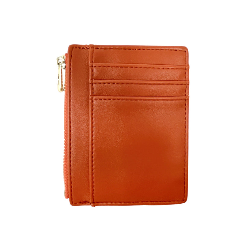 Tarjetero Celia color naranja