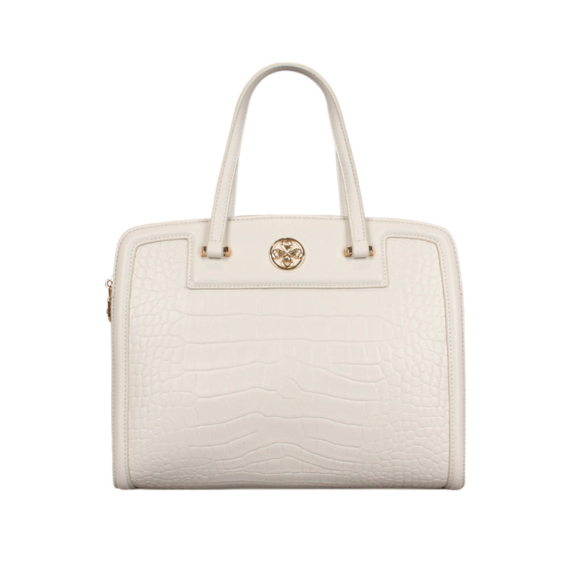 Cartera tote Kendra para mujer color hueso