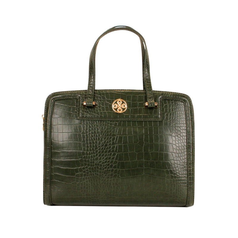 Cartera tote Kendra para mujer color olivo