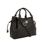 Cartera satchel Kimber para mujer color negro