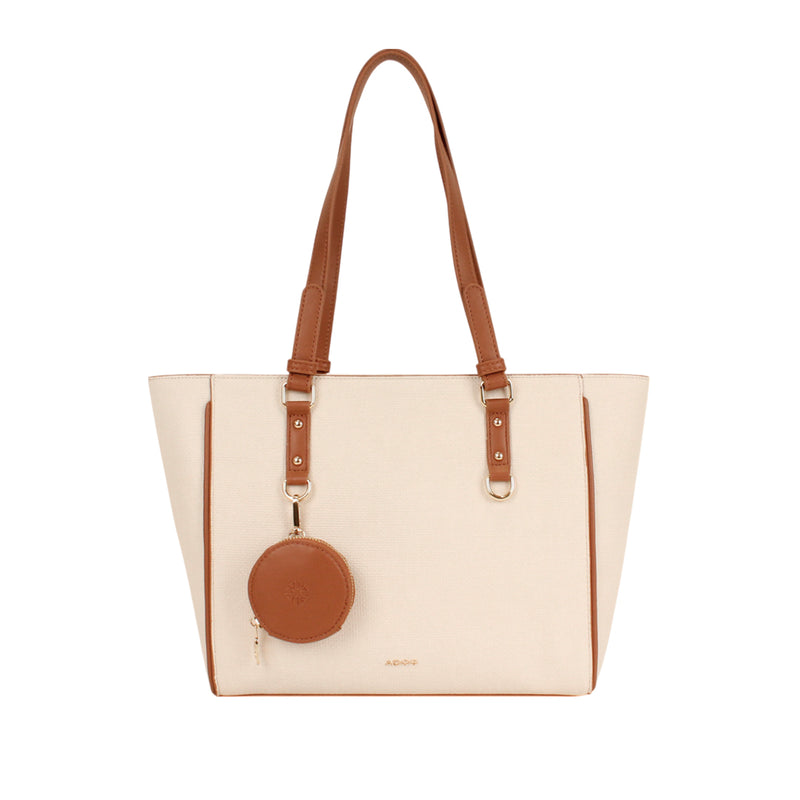 Cartera tote Nadine para mujer color hueso