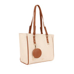 Cartera tote Nadine para mujer color hueso