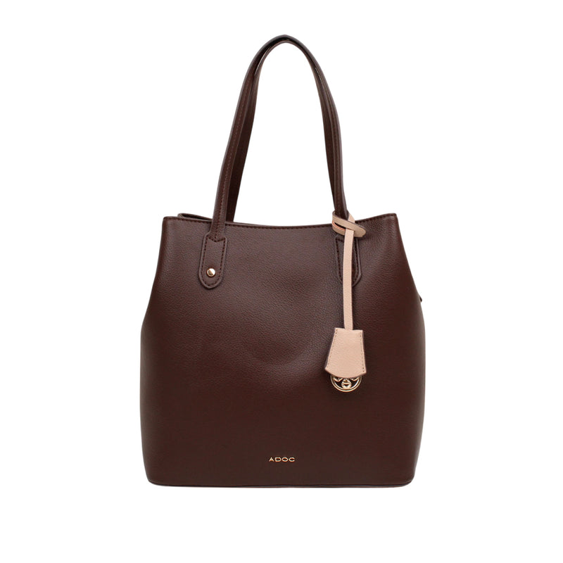 Cartera tote Ena para mujer color café