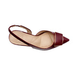 Tacones slingback Atlas para mujer color vino