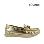 Mocasines Raque para mujer color dorado
