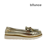 Mocasines Astrid para mujer color dorado
