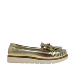 Mocasines Astrid para mujer color dorado