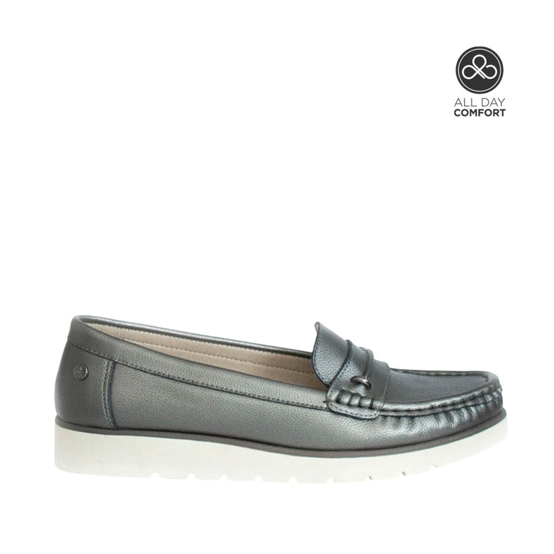 Mocasines Andrea pewter para Mujer