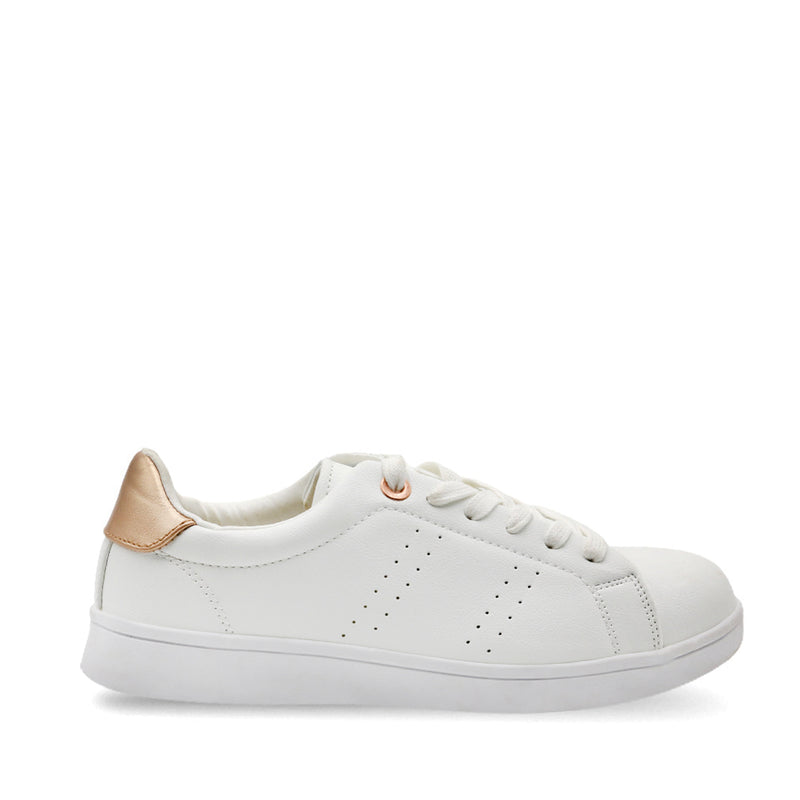 Sneakers Kayla blanco con oro para Mujer