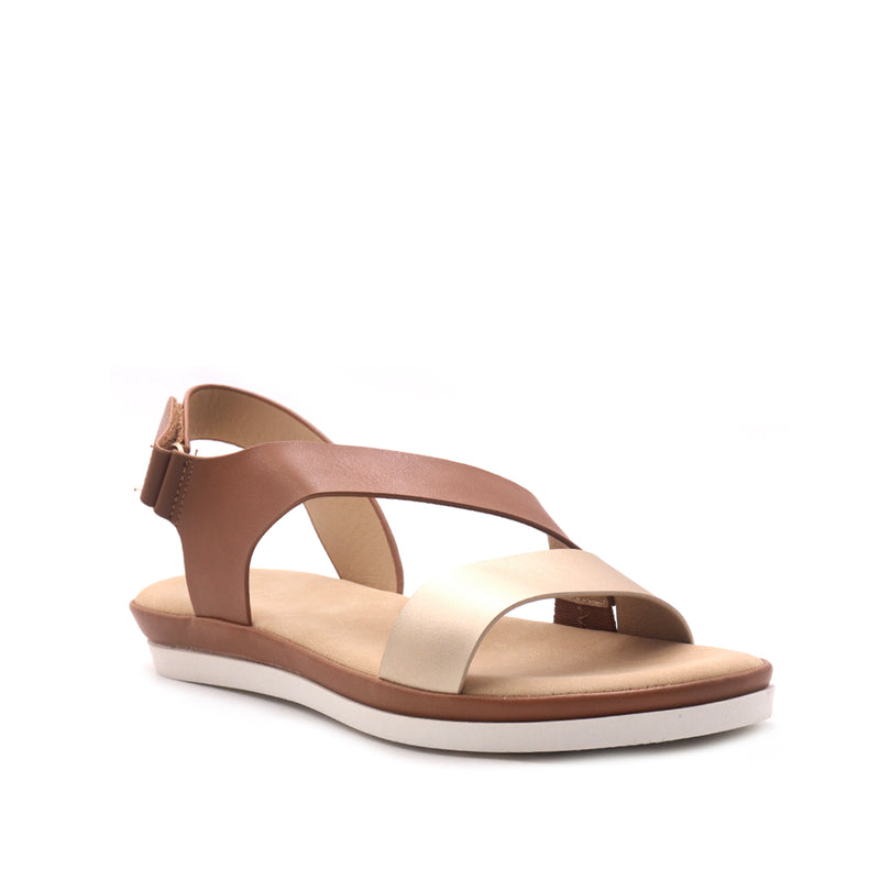 Sandalias flats Eilyn para mujer color tan - Tiendas ADOC Honduras