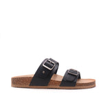 Sandalias flats Berkeley para mujer color negro