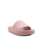 Sandalias flats Puffy para mujer color rosado