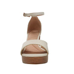 Sandalias de tacón Meryl para mujer color hueso