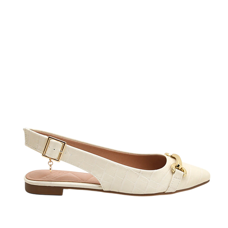 Ballerinas Clarissa para mujer color hueso