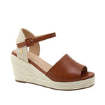 Sandalias de cuña Anaya para mujer color tan
