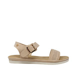 Sandalias flats Evalina para mujer color arena