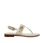 Sandalias flats Xylia para mujer color hueso