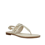 Sandalias flats Xylia para mujer color hueso