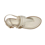 Sandalias flats Xylia para mujer color hueso