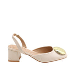 Tacones chunky Bianca para mujer color hueso
