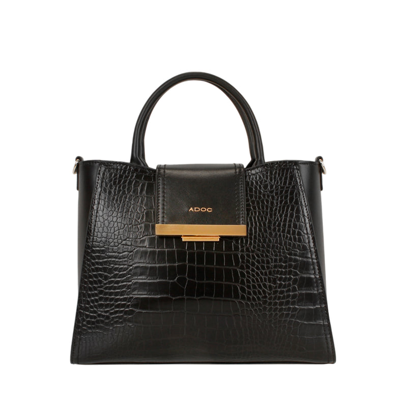 Cartera satchel Edel para mujer color negro