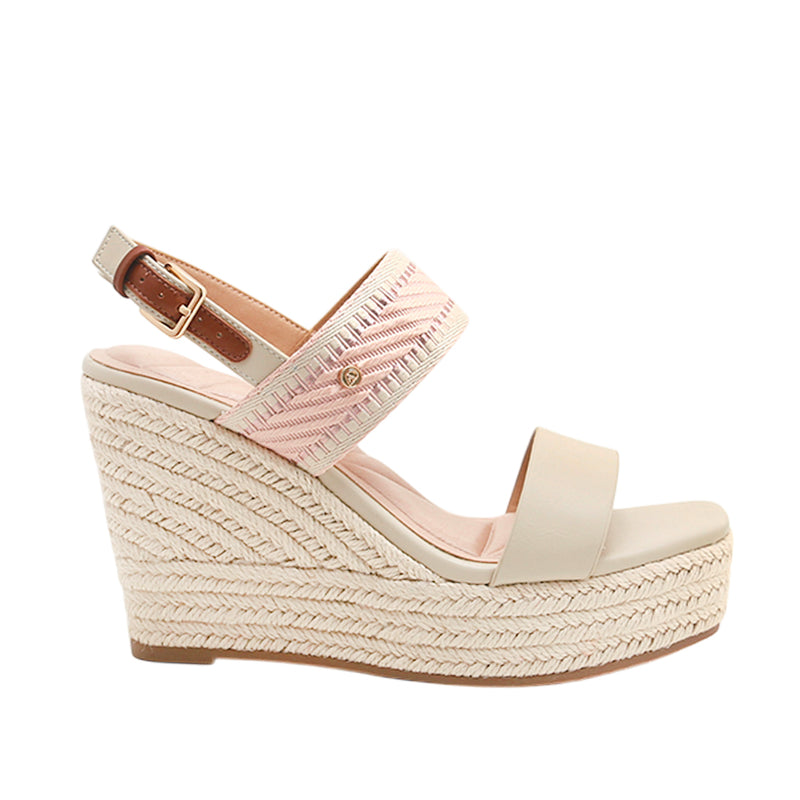 Sandalias de cuña Dianna para mujer color arena