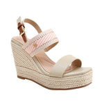 Sandalias de cuña Dianna para mujer color arena