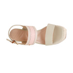 Sandalias de cuña Dianna para mujer color arena