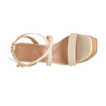Sandalias de cuña Danae para mujer color hueso