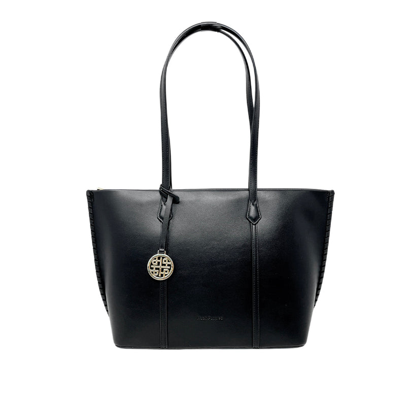 Cartera satchel Odele  para mujer color negro