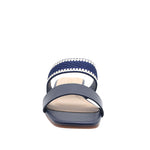 Sandalias flats Edianna para mujer color marino
