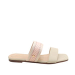 Sandalias flats Edianna para mujer color arena