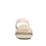 Sandalias flats Edianna para mujer color arena
