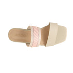 Sandalias flats Edianna para mujer color arena