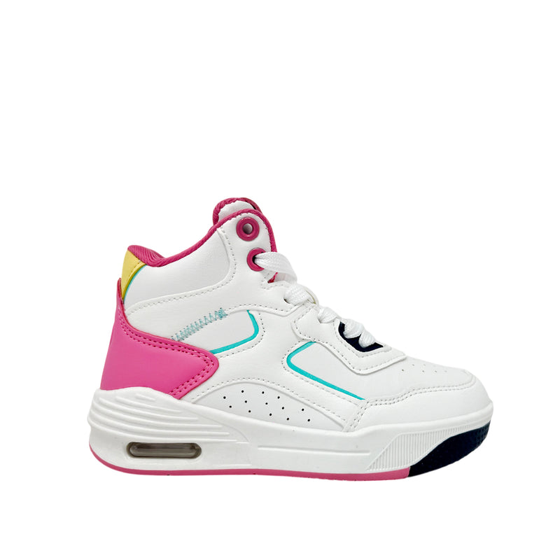 Botas Kemi para niña color rosado y blanco