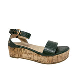 Sandalias de cuña Padma para mujer color olivo