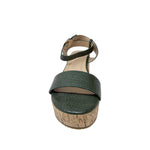 Sandalias de cuña Padma para mujer color olivo