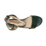 Sandalias de cuña Padma para mujer color olivo