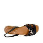 Sandalias flats Ophelia para mujer color negro