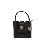 Cartera satchel Bik para mujer color negro