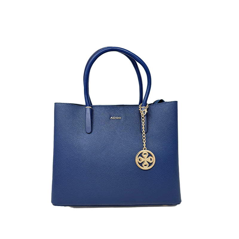 Cartera satchel Fiorella para mujer color azul