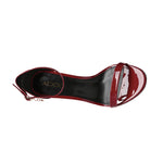 Sandalias de tacón Brazen para mujer color vino