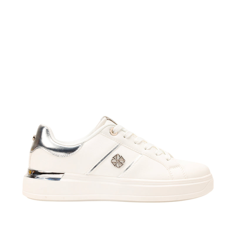 Tennis Kristen para mujer color blanco y plateado