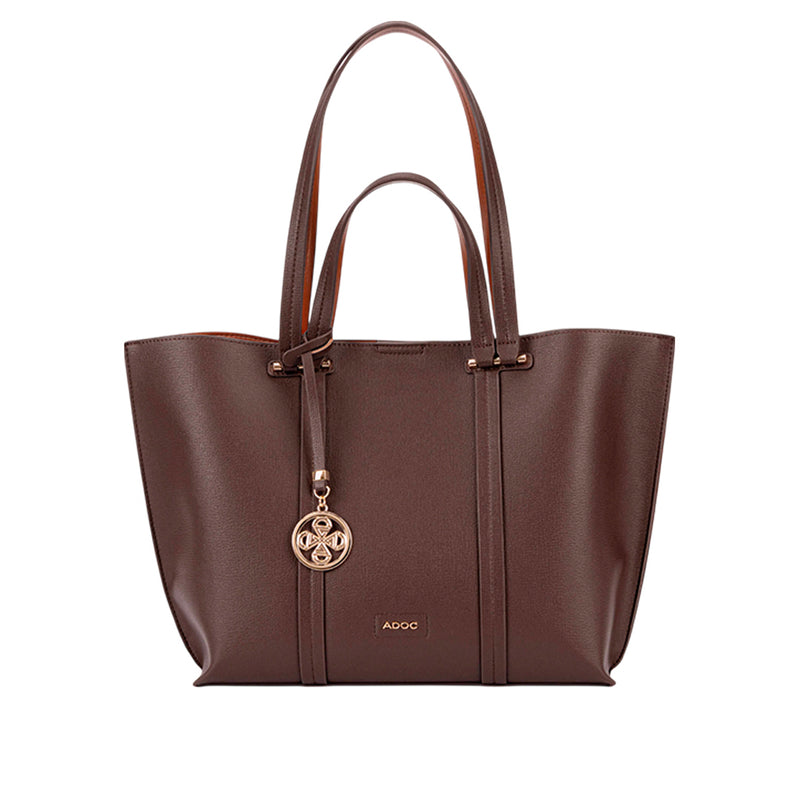 Cartera tote Valda para mujer color café