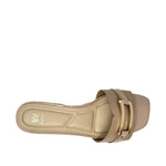 Sandalias de tacón Yoshida para mujer color nude