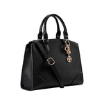 Cartera satchel Lauren para mujer color negro