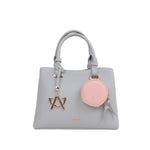 Cartera satchel Alora para mujer color gris