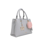 Cartera satchel Alora para mujer color gris