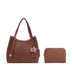 Cartera satchel Hilda para mujer color tan